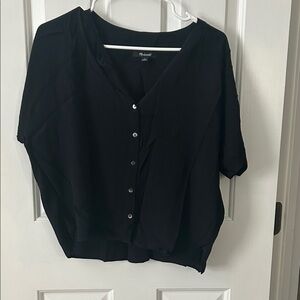 Madewell Classic Black Button-Down Blouse